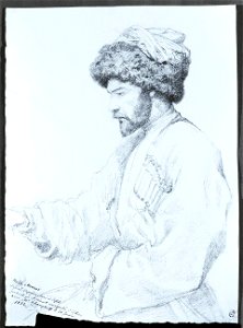 Г. Гагарин. Хаджи Мурат. 1852. Free illustration for personal and commercial use.