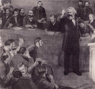 Ржезников Карл Маркс на Гаагском конгрессе 1932