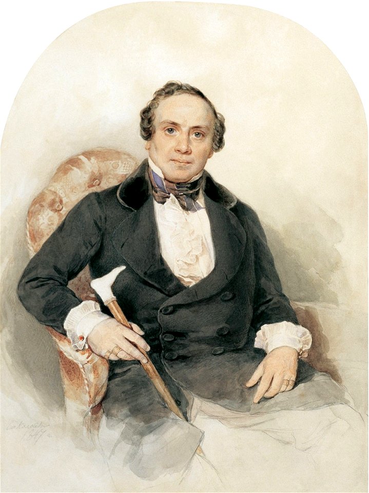 Россия. Портрет Иван Дмитриевич Черткова. рис.1847 Соколова П.Ф