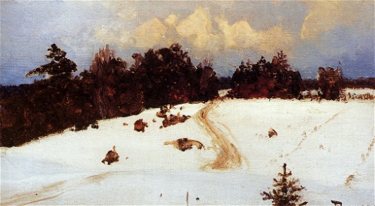 Поленов Зимний пейзаж. Бёхово
