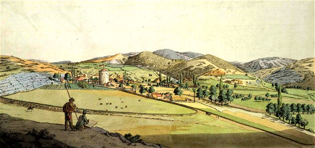 Селение Чоргунь, 1801 год, рисунок Х. Гейслера.