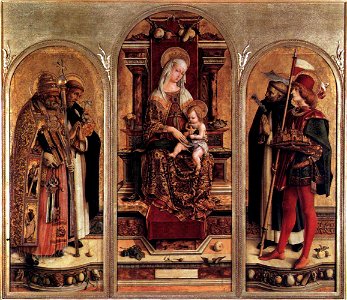 Carlo Crivelli - Triptych of Camerino - WGA5781. Free illustration for personal and commercial use.