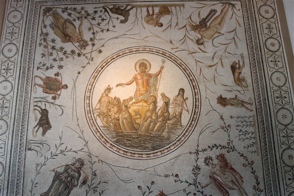 Triumph of Neptunus mosaic in the Bardo National Museum 26 01 2014