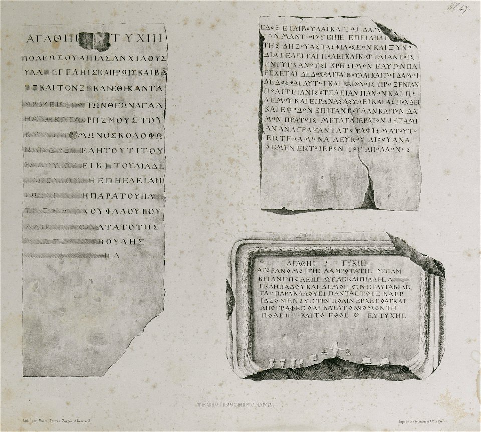 Trois inscriptions - Sayger C - 1834