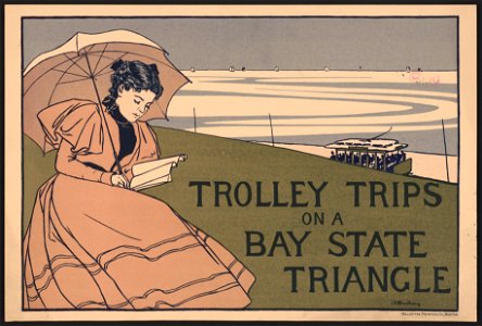 Trolley trips on a Bay State Triangle LCCN2015646094. Free illustration for personal and commercial use.
