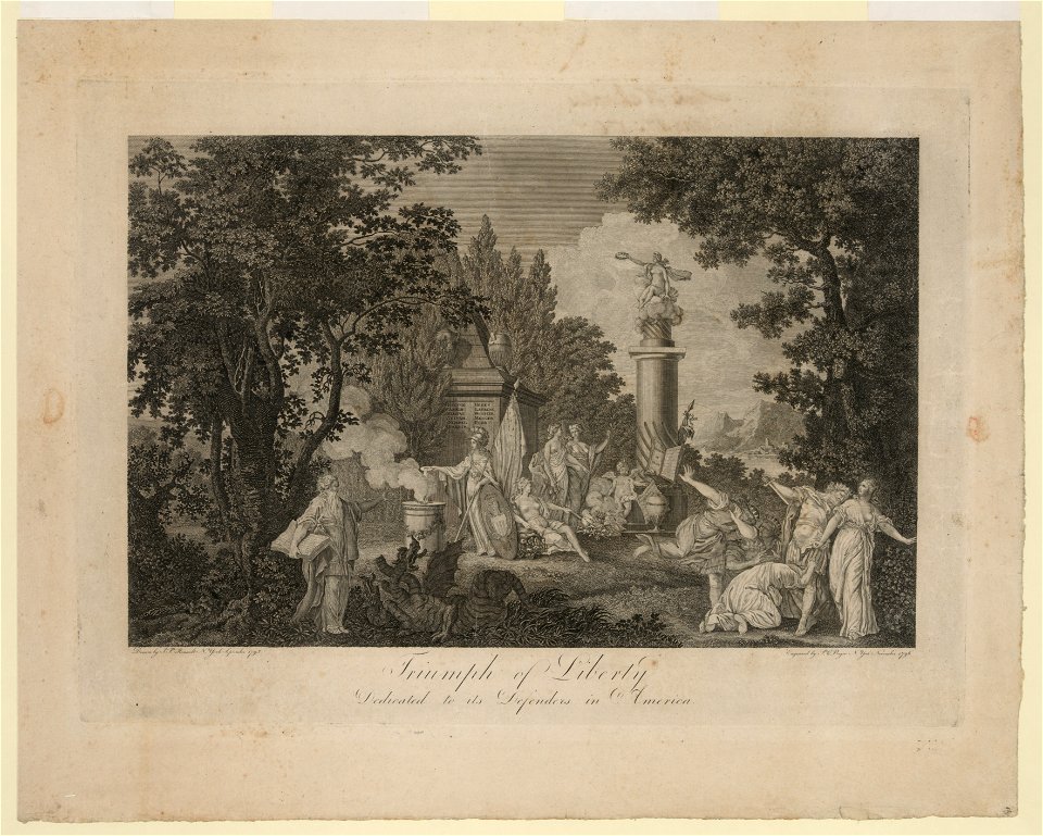 Triumph of liberty. Dedicated to its defenders in America - drawn by Jn. Fis. Renault, N. York, September, 1795 ; engraved by P.C. Verger, N. York, November 1796. LCCN2003690786