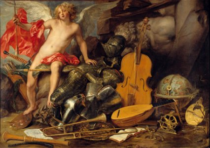 Triumphant Cupid among Emblems of Art and War (Thomas Willeboirts Bosschaert & Paul de Vos) - Nationalmuseum - 17413