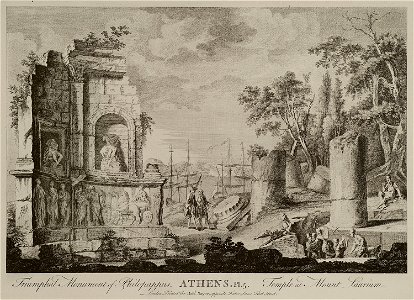 Triumphal monument of Philopappus Athens Temple at Mount Laurium - Sayer Robert - 1759