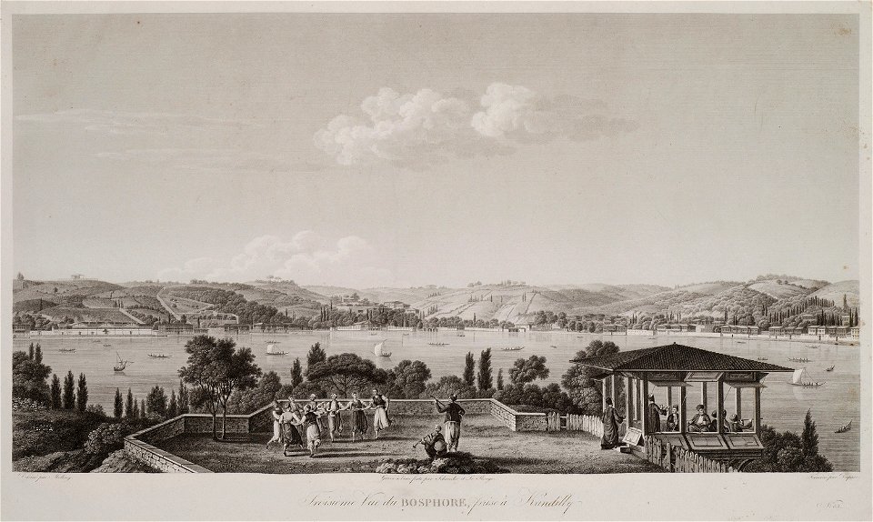 Troisième vue du Bosphore, prise à Kandilly - Melling Antoine Ignace - 1819