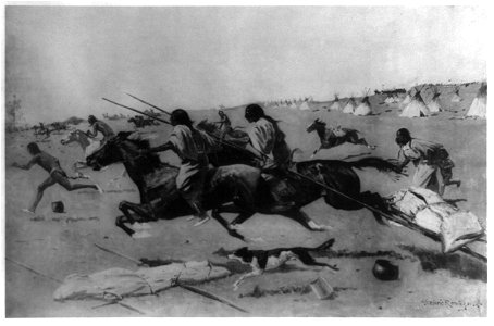Troops surprising a camp) - Frederic Remington LCCN90707582