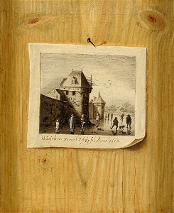 Trompe l oeil mit Kupferstich