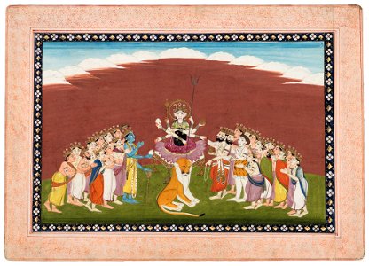 Unknown (Indian) - Gods Appeal to Durga for Help - 69.419 - Detroit Institute of Arts