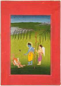 Unknown (Indian) - Rama Receiving Obeisance from Hanuman - 71.325.A - Detroit Institute of Arts