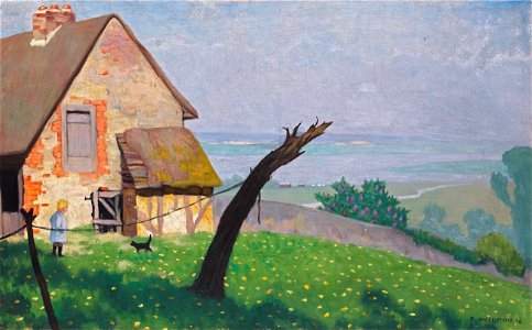 Vallotton - VIEILLE FERME, ENVIRONS D'HONFLEUR, 1916, lot.99 (cropped)