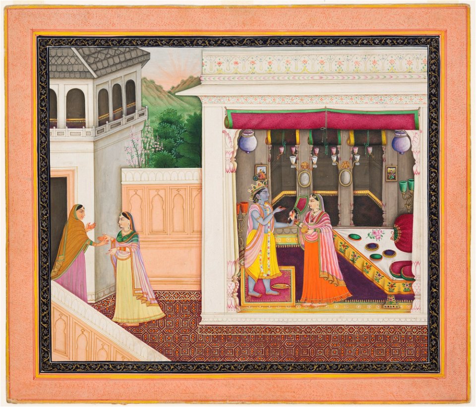 Unknown (Indian) - Story of Krishna and Radha - F68.197 - Detroit Institute of Arts