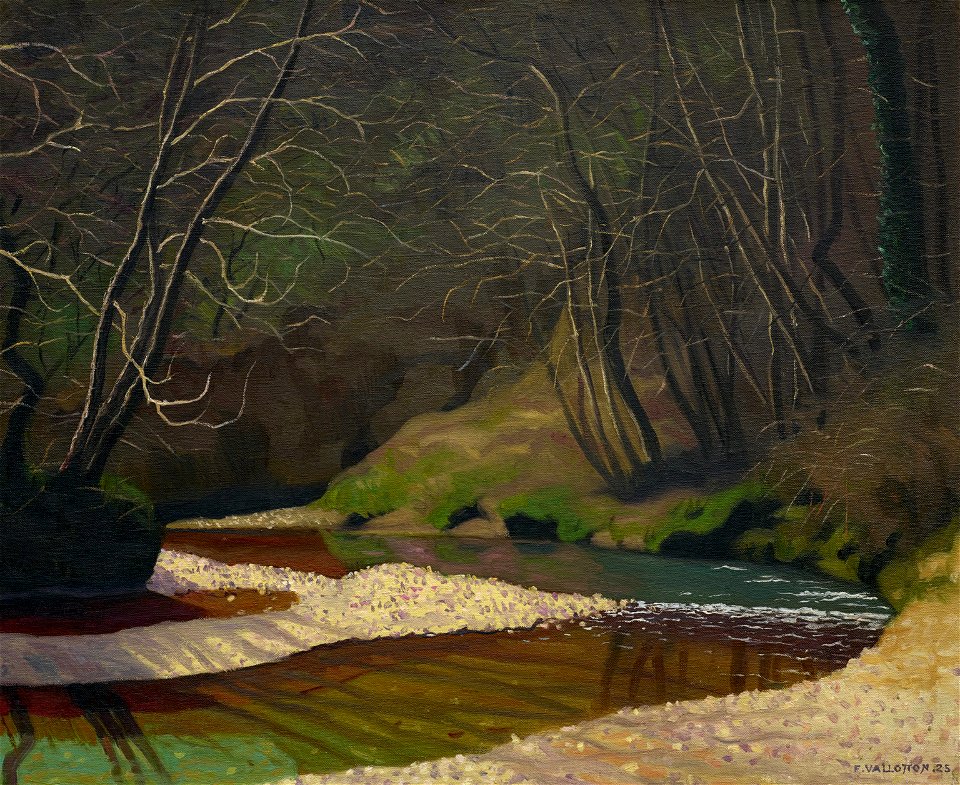 Vallotton - Ruisseau rouille et galets blancs, 1921, Inv. 2017-016