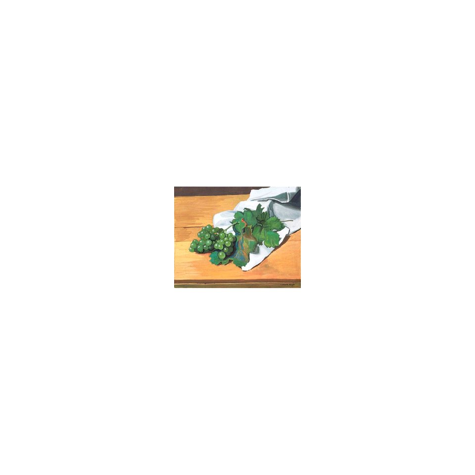Vallotton - NATURE MORTE, UNE GRAPPE DE RAISIN ET DES FEUILLES, 1925, lot.49