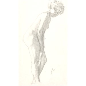 Vallotton - NU PENCHÉ À DROITE, lot.55