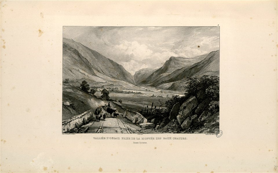 Vallée d' Ossau, prise de la montée des Eaux Chaudes (Basses Pyrénées) - Fonds Ancely - B315556101 A JACOTTET 1 013