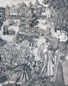 Valois tapestry, entertainments at Fontainebleau