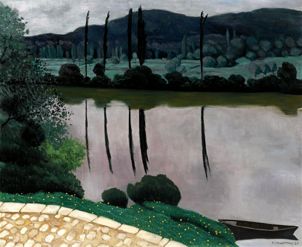 Vallotton - LA DORDOGNE À VITRAC, 1925, lot.62 (cropped)