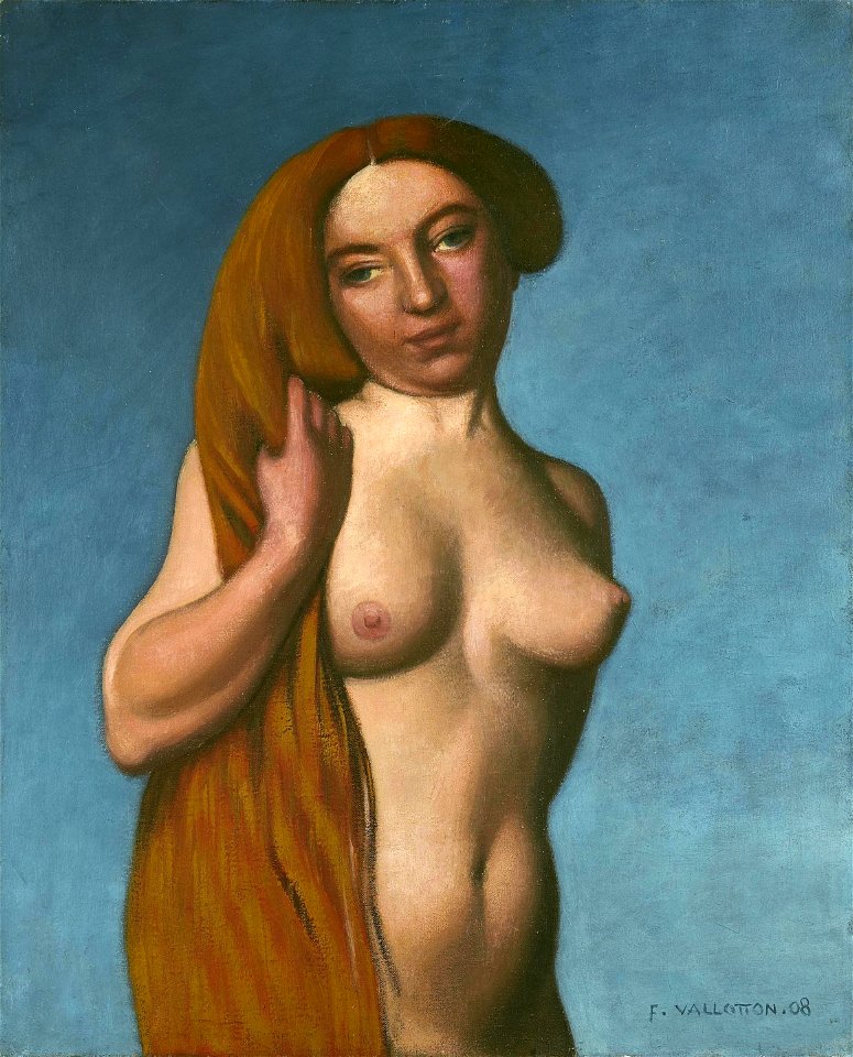 Vallotton - TORSE DE FEMME, CHEVEUX ROUX DÉFAITS, 1908, lot.64 (cropped)