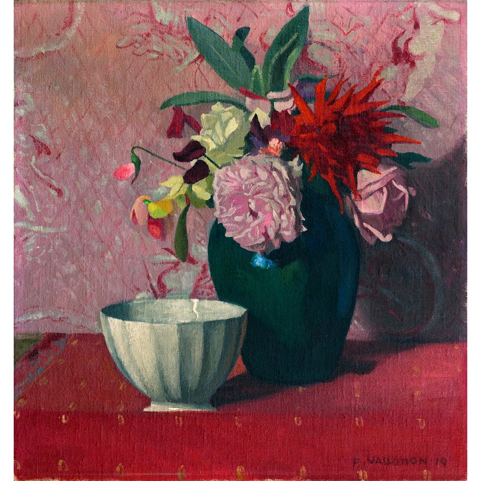 Vallotton - VASE VERT ET BOL BLANC, 1919, lot.20