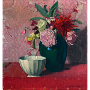 Vallotton - VASE VERT ET BOL BLANC, 1919, lot.20