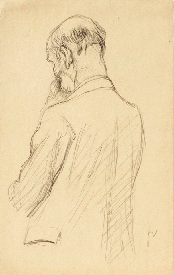 Vallotton - Édouard Vuillard dessinant, vu de dos, um 1902