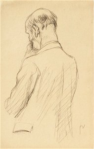 Vallotton - Édouard Vuillard dessinant, vu de dos, um 1902