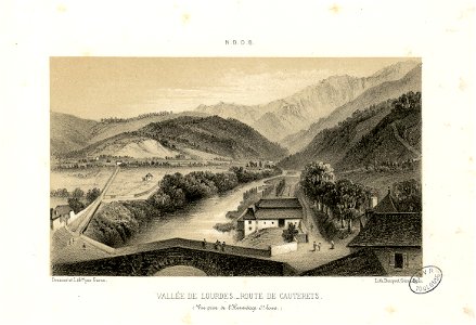 Vallée de Lourdes - Route de Cauterets (Vue prise de l'Hermitage St Louis) - Fonds Ancely - B315556101 A GORSE 12 042