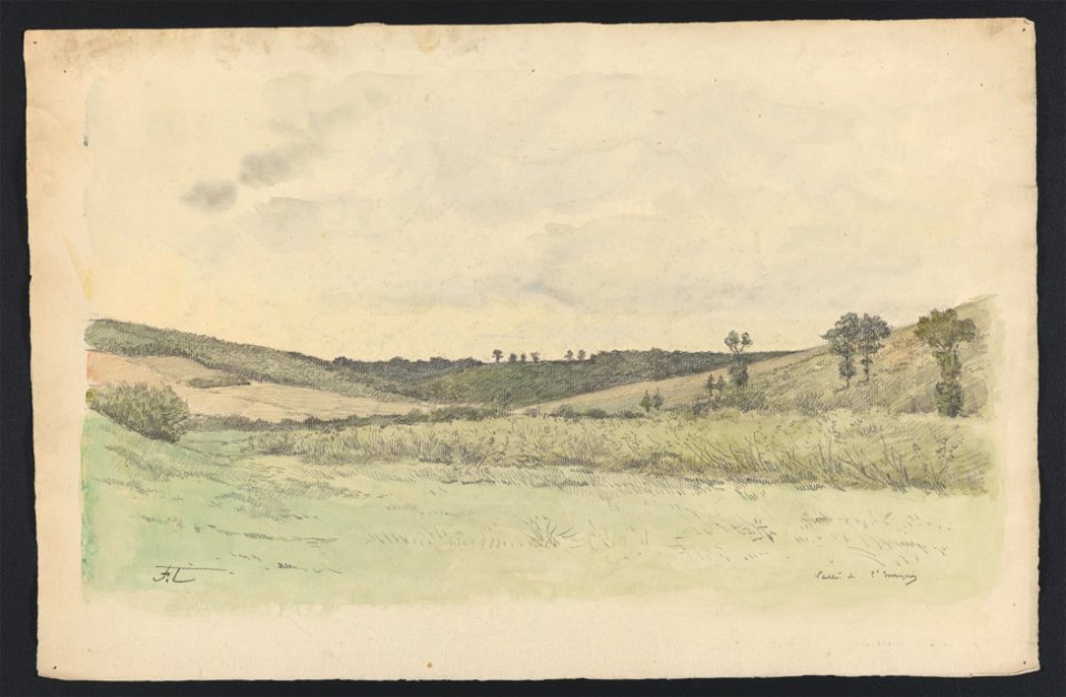 Vallée de Saint-(illisible) drawing by Jean-François Taelemans, R-2009-26335, Prints Department, Royal Library of Belgium
