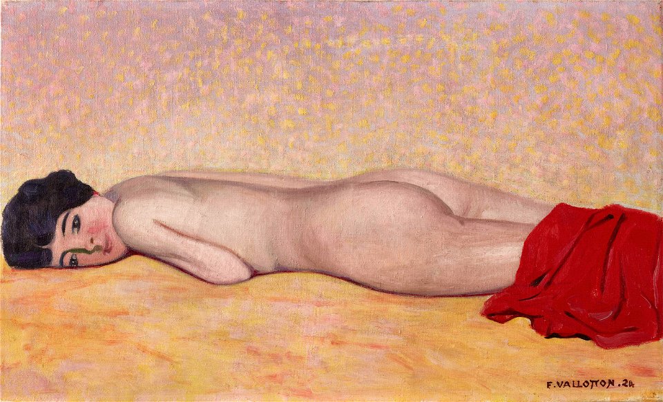 Vallotton - Nu à plat ventre sur le sable, 1924, 6158478