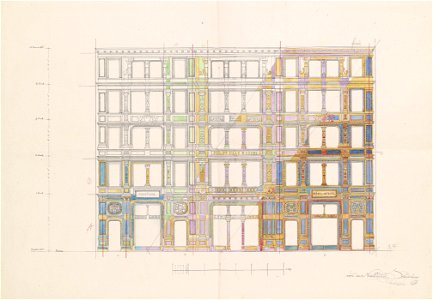 Van der Nüll-Sicard von Sicardsburg Entwurf zum Kaufhaus Philipp Haas 1866 img01