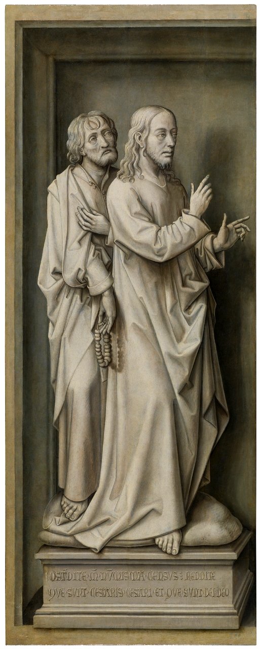 Van der Stockt, Triptych of the Redemption - Tribute to Caesar (Jesus and an Apostle)