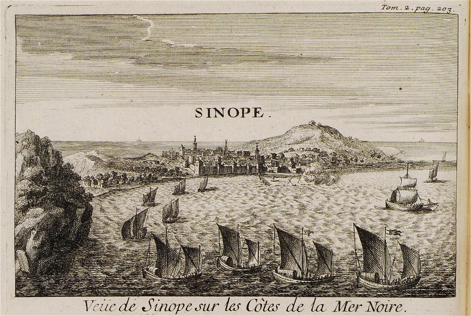 Veue de Sinope sur les Côtes de la Mer Noire - Tournefort Joseph Pitton De - 1717