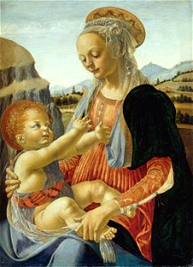 Andrea del Verrocchio - Mary with the Child - Google Art Project. Free illustration for personal and commercial use.