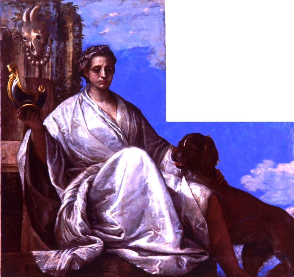 Veronese - Palazzo Ducale (Sala del Collegio) - Allegories of the Virtues - Fidelity with a Dog, circa 1575-1582