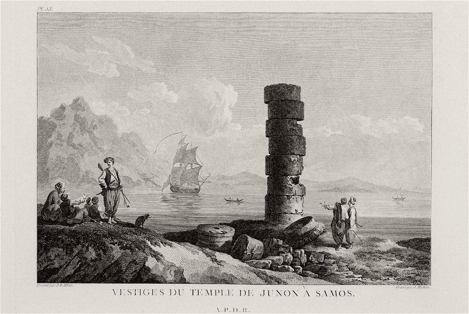 Vestiges du temple de Junon à Samos - Choiseul-gouffier Gabriel Florent Auguste De - 1782