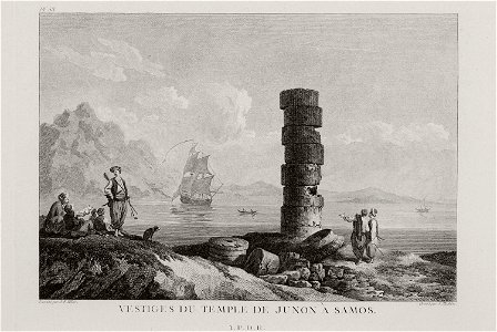 Vestiges du temple de Junon à Samos - Choiseul-gouffier Gabriel Florent Auguste De - 1782