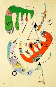 VERT ET ROUGE - Wassily Kandinsky. Free illustration for personal and commercial use.