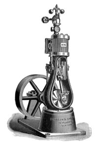 Vertical bottle steam engine (New Catechism of the Steam Engine, 1904)