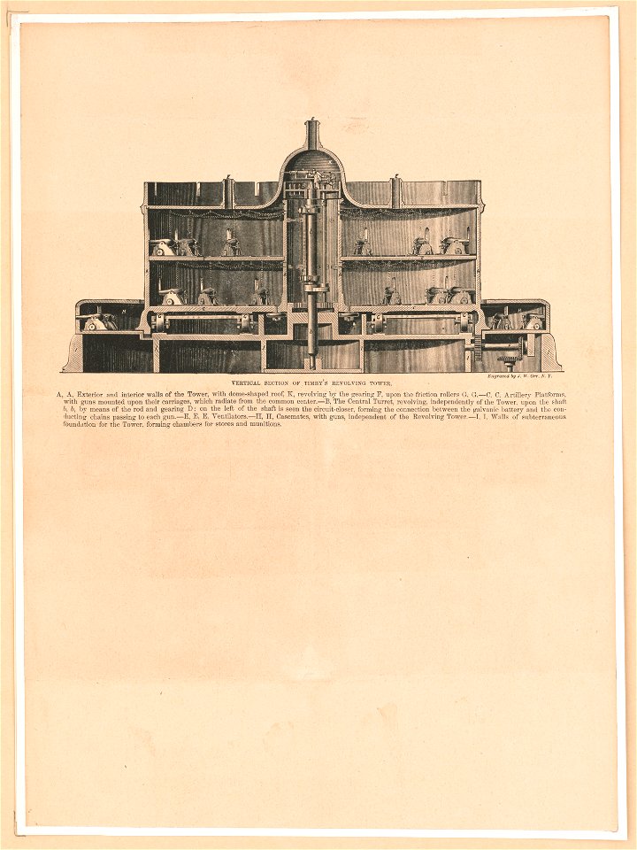 Vertical section of Timby's revolving tower LCCN2003674231