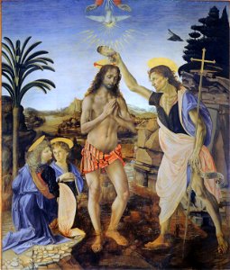 Verrocchio, Leonardo da Vinci - Battesimo di Cristo