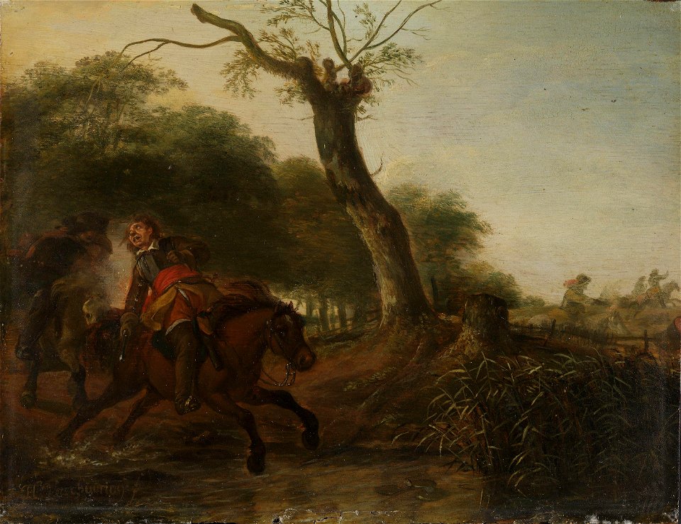 Hendrick Verschuring - Fight between Horsemen - NG.M.00293 - National Museum of Art, Architecture and Design