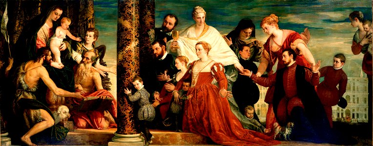 Paolo Veronese - The Madonna of the Cuccina Family - Google Art Project. Free illustration for personal and commercial use.