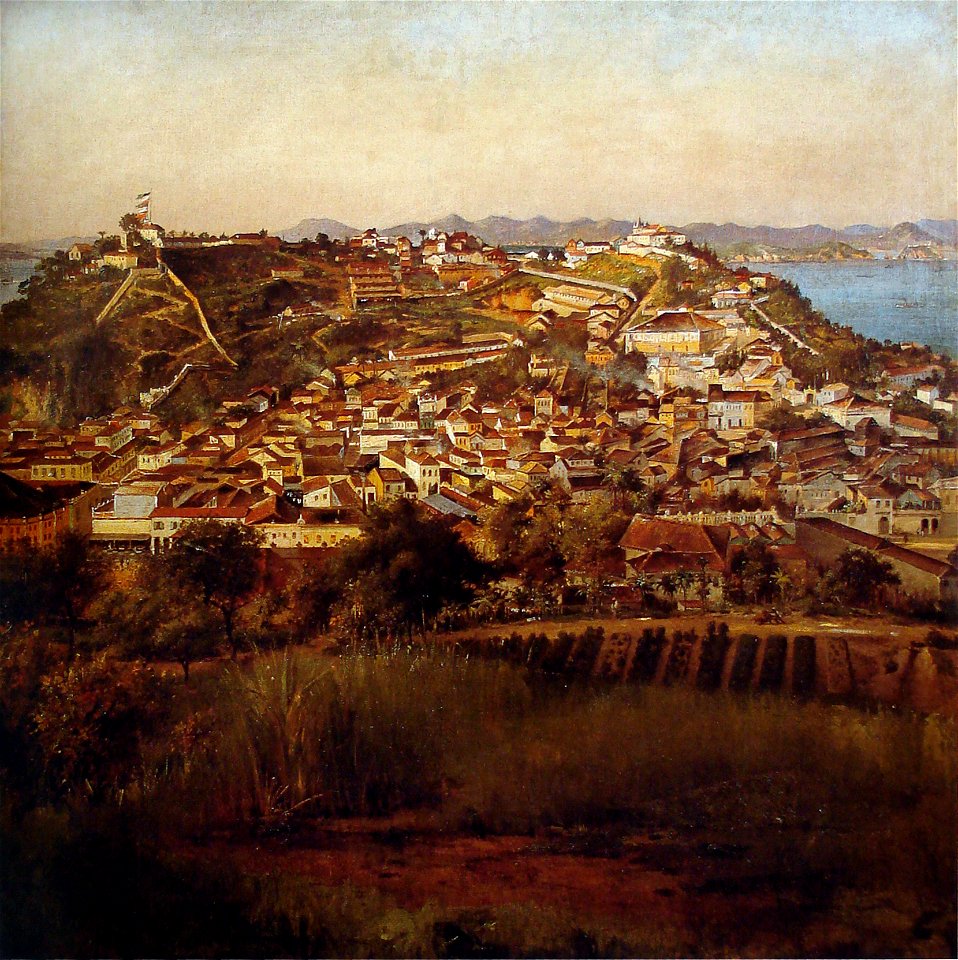 Victor Meirelles - Estudo para Panorama do Rio de Janeiro - c. 1885