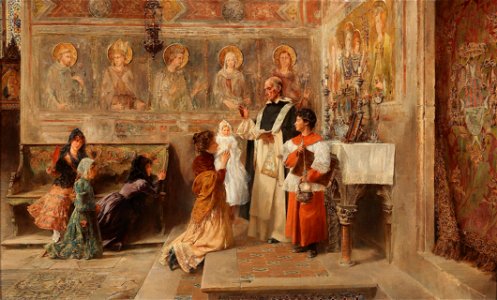 Vicente Poveda Taufe in Assisi 1899