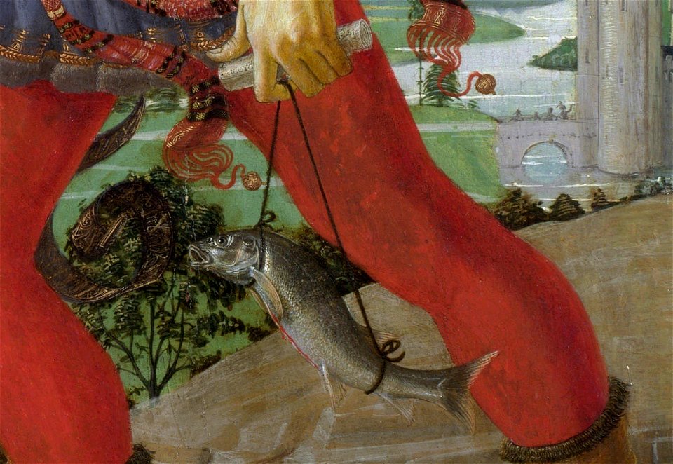 Verrocchio Tobias and the angel detail 02