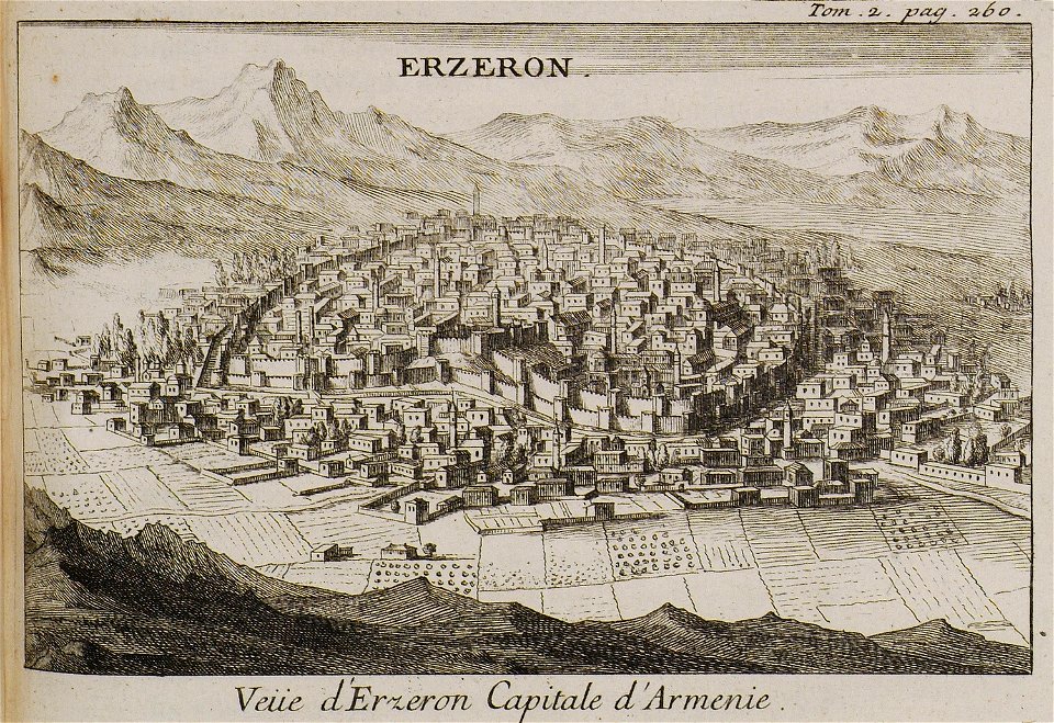 Veue d'Erzeron Capitale d'Armenie - Tournefort Joseph Pitton De - 1717